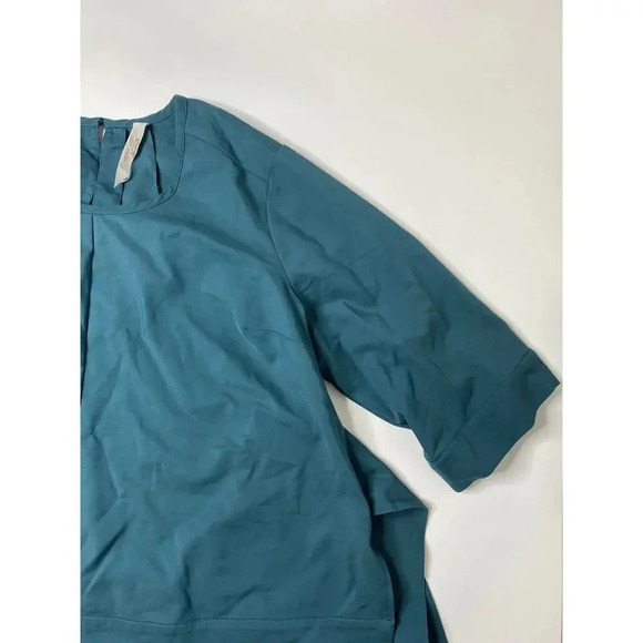MELISSA McCARTHY Seven7 Emerald Green Front Tie 3/4 Sleeve Blouse Womens Size 3X - Picture 3 of 7